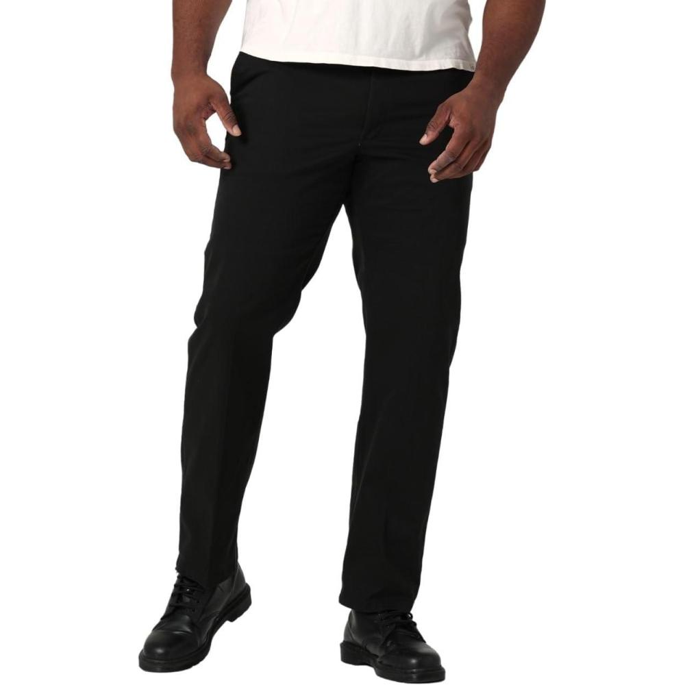 imageLee Mens Big amp Tall Extreme Motion Flat Front Regular Straight PantBlack