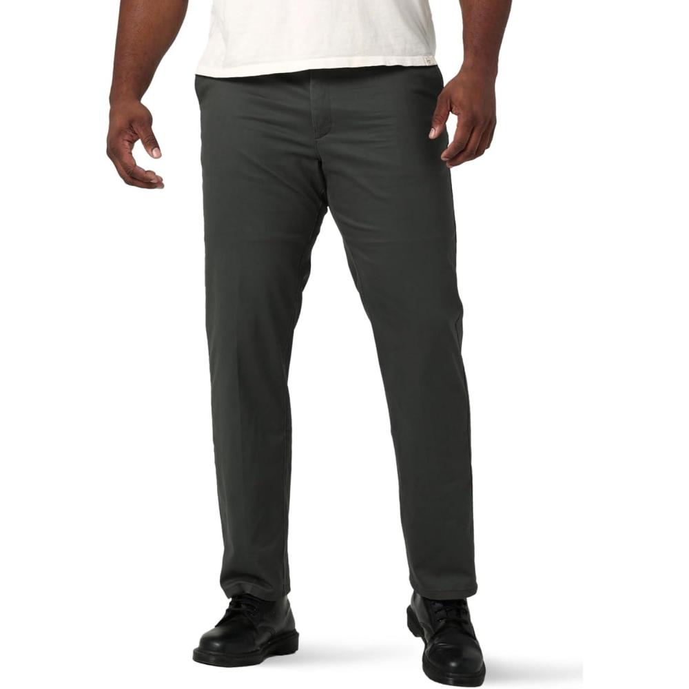 imageLee Mens Big amp Tall Extreme Motion Flat Front Regular Straight PantCharcoal