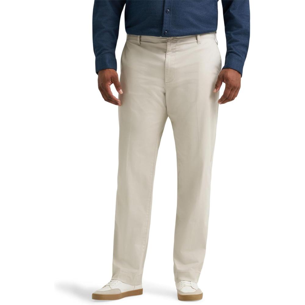 imageLee Mens Big amp Tall Extreme Motion Flat Front Regular Straight PantCity Beige