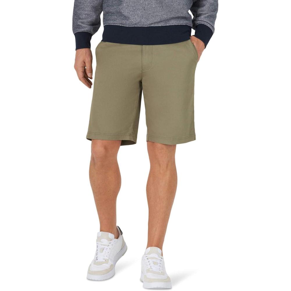 imageLee Mens Big amp Tall Extreme Motion Flat Front ShortMercantile Green