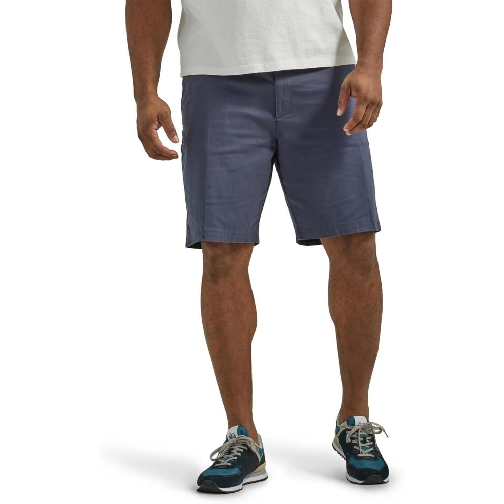 imageLee Mens Big amp Tall Extreme Motion Flat Front ShortNavy