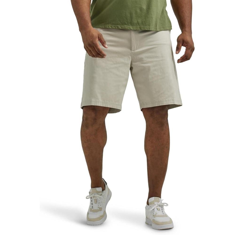 imageLee Mens Big amp Tall Extreme Motion Flat Front ShortStone