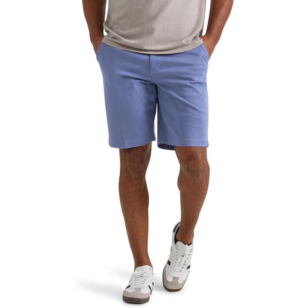 imageLee Mens Big amp Tall Extreme Motion Flat Front ShortSurf Blue