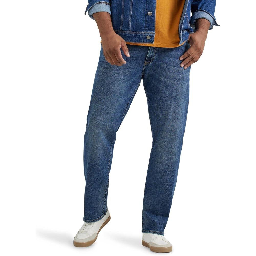 imageLee Mens Big amp Tall Extreme Motion Relaxed Straight JeanMaddox