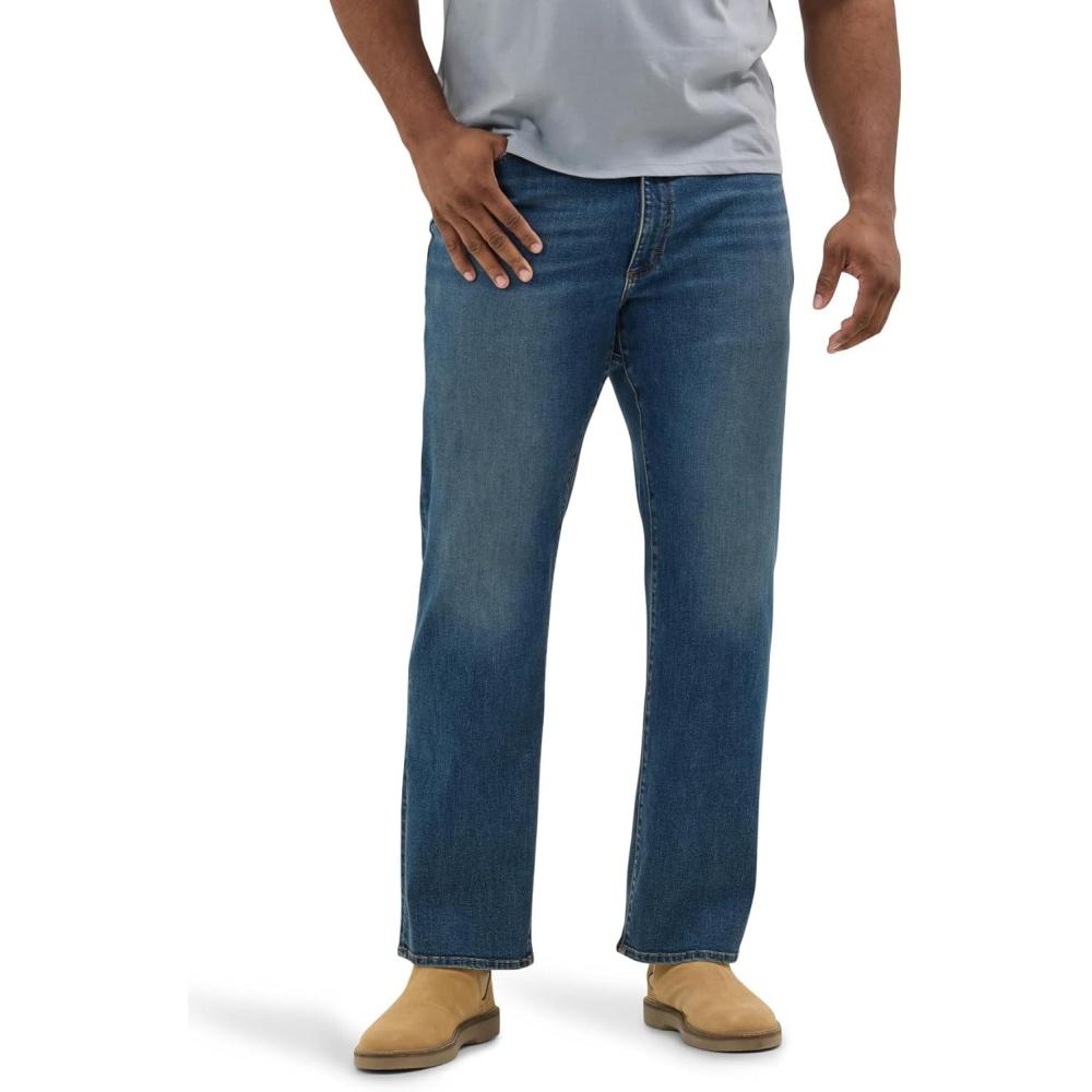 imageLee Mens Big amp Tall Extreme Motion Relaxed Straight JeanWarrior