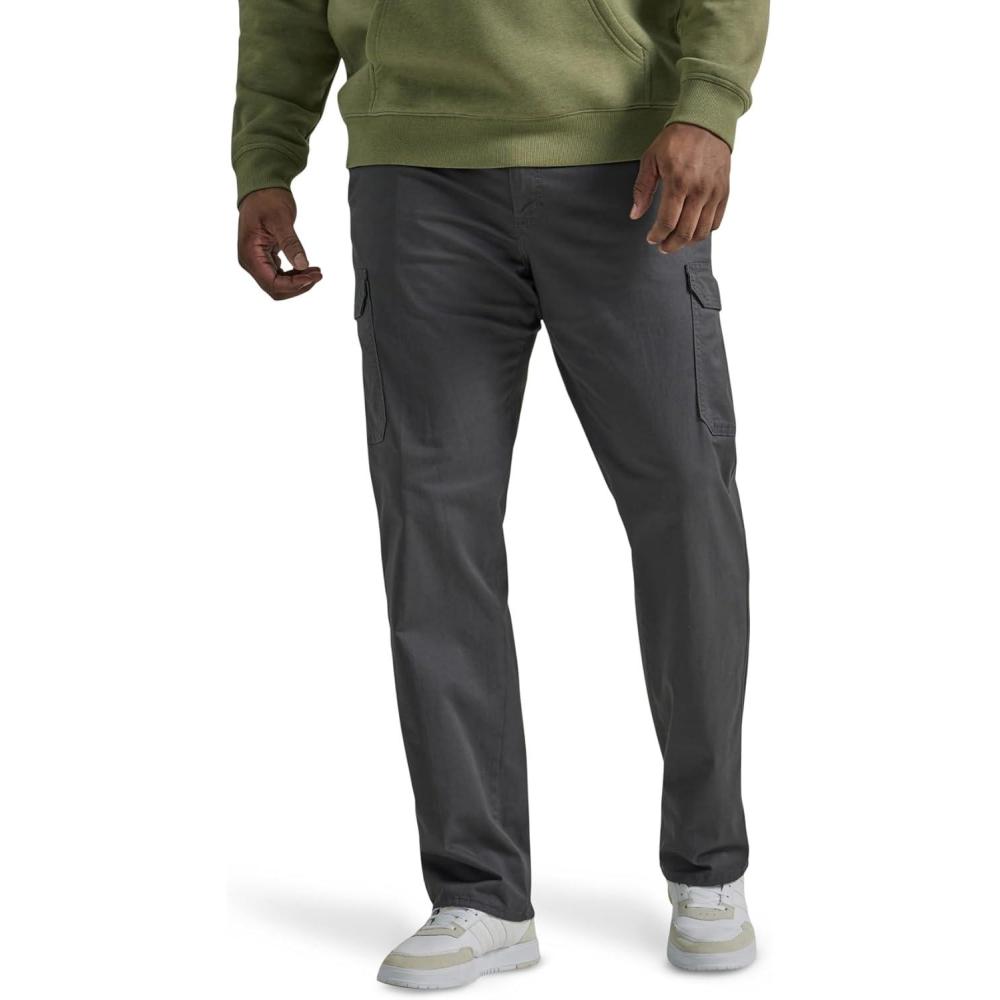imageLee Mens Big amp Tall Extreme Motion Twill Cargo PantCharcoal