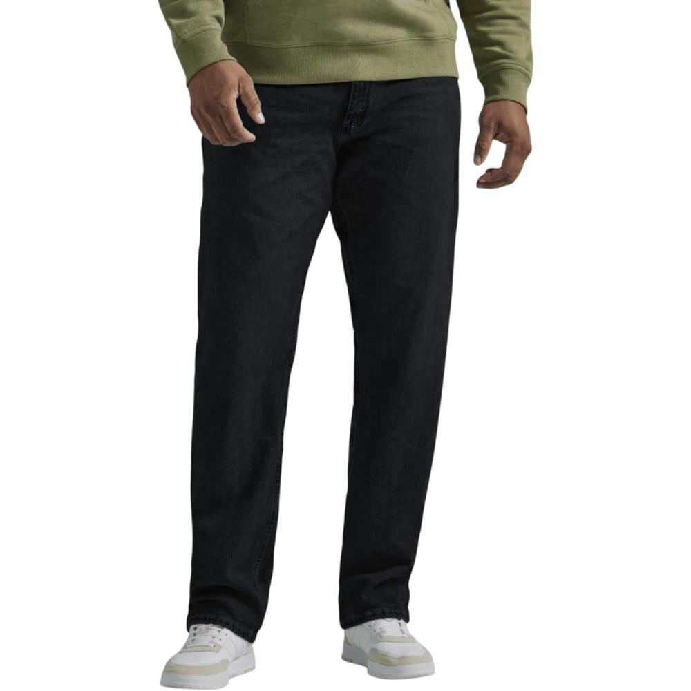 imageLee Mens Big amp Tall Legendary Relaxed Straight JeanOverdye Black