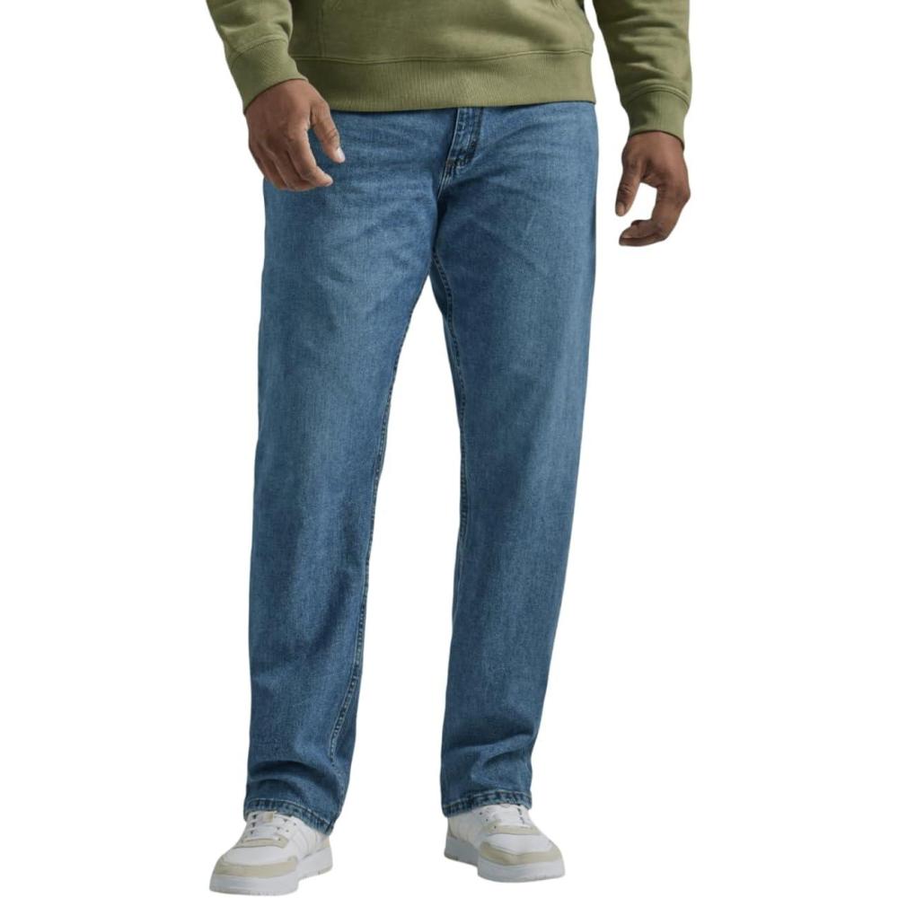 imageLee Mens Big amp Tall Legendary Relaxed Straight JeanTrue Blue