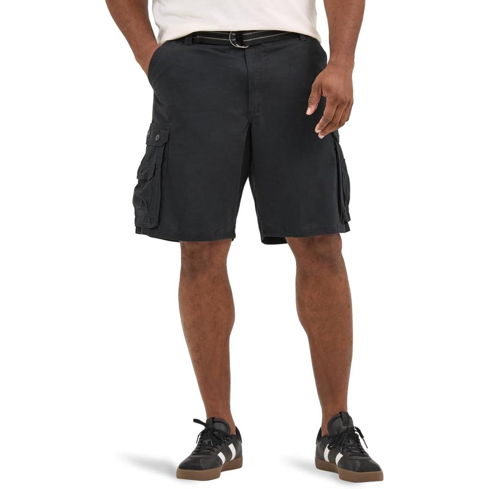 imageLee Mens Big amp Tall New Belted Wyoming Cargo ShortBlack