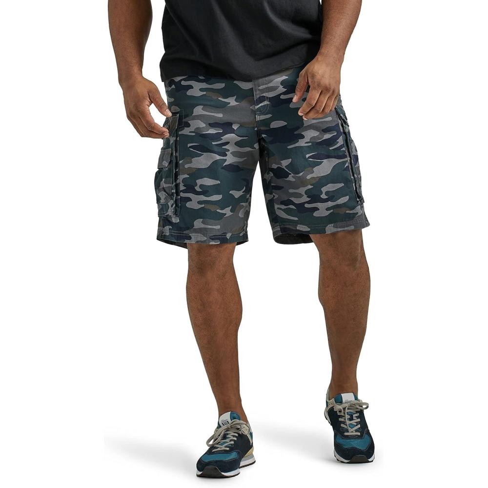 imageLee Mens Big amp Tall New Belted Wyoming Cargo ShortBlack Camo