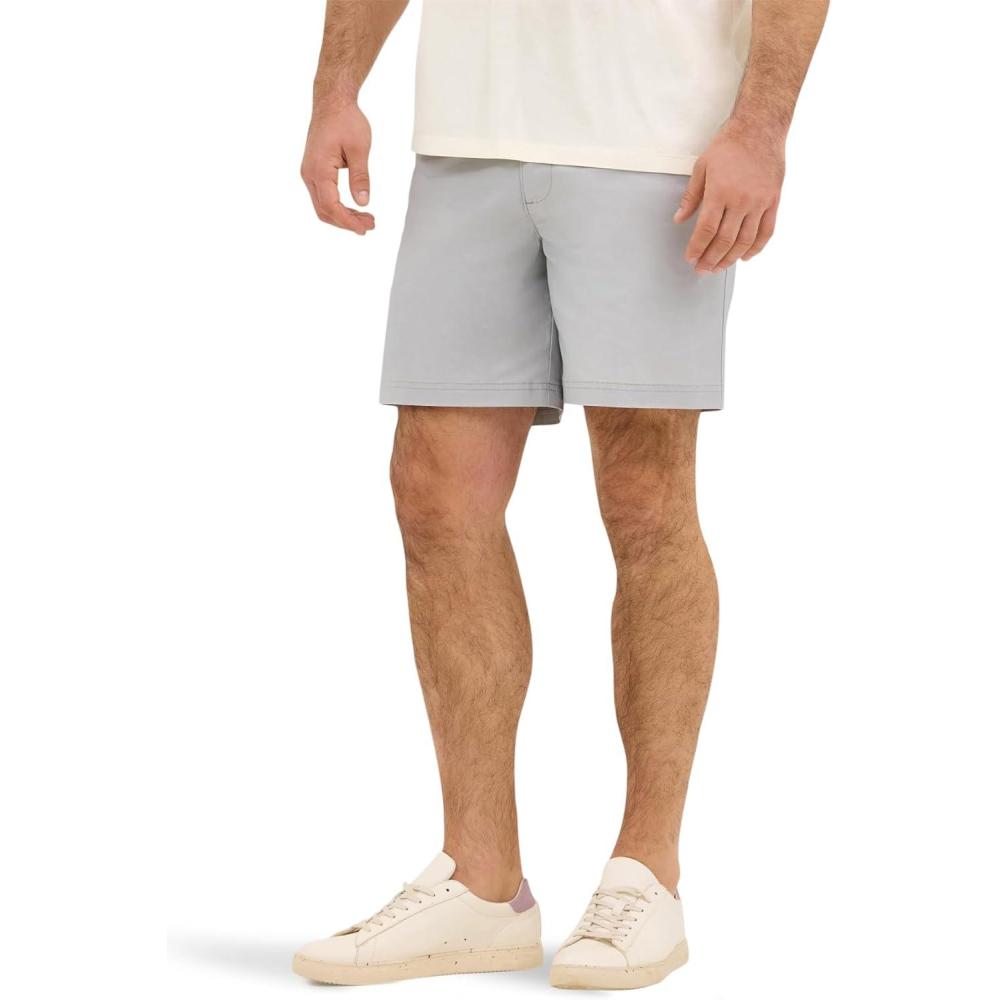 imageLee Mens Extreme Motion 7 Flat Front ShortDrizzle Gray