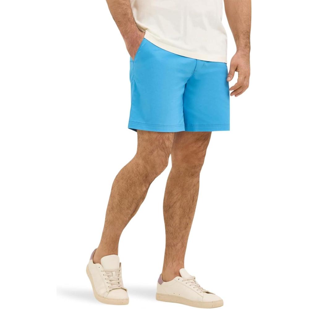 imageLee Mens Extreme Motion 7 Flat Front ShortStream Blue