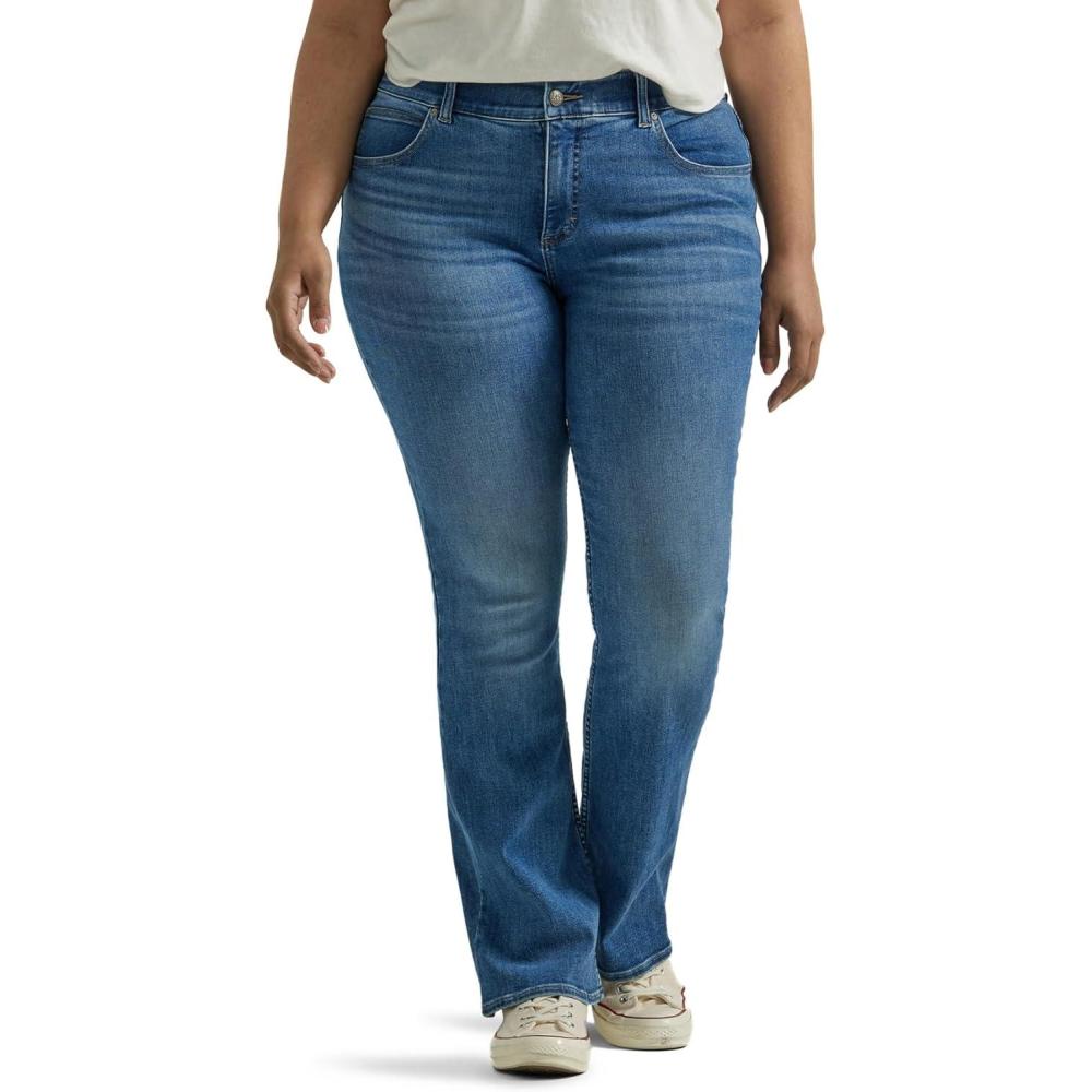 imageLee Womens Flex Motion Regular Fit Bootcut JeanIndigo Facet