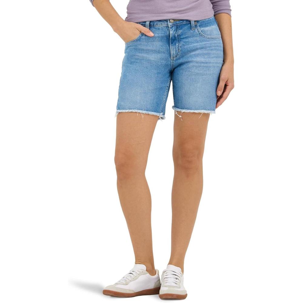 imageLee Womens Legendary 7 Side Slit Denim ShortBest in Show