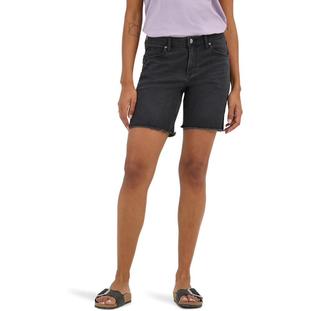 imageLee Womens Legendary 7 Side Slit Denim ShortDark Tale
