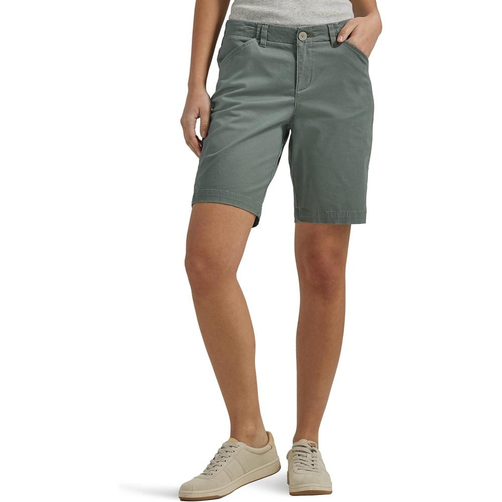 imageLee Womens Legendary 9 Chino Bermuda ShortFort Green