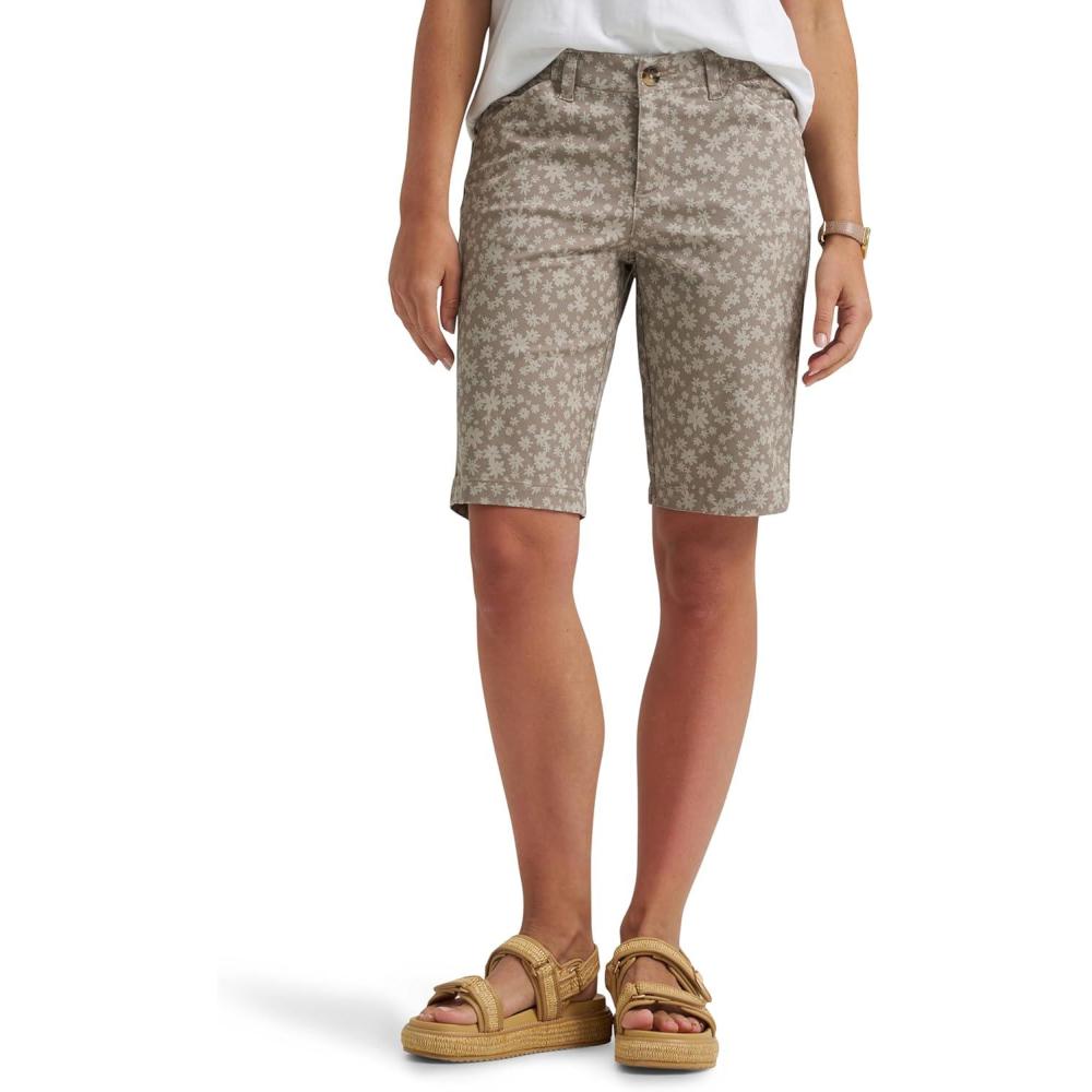 imageLee Womens Legendary 9 Chino Bermuda ShortMushroomSalina Stone Floral