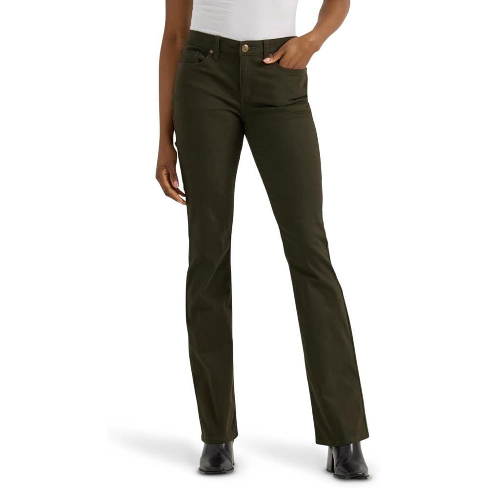 imageLee Womens Legendary Mid Rise Bootcut JeanDark Olive Night