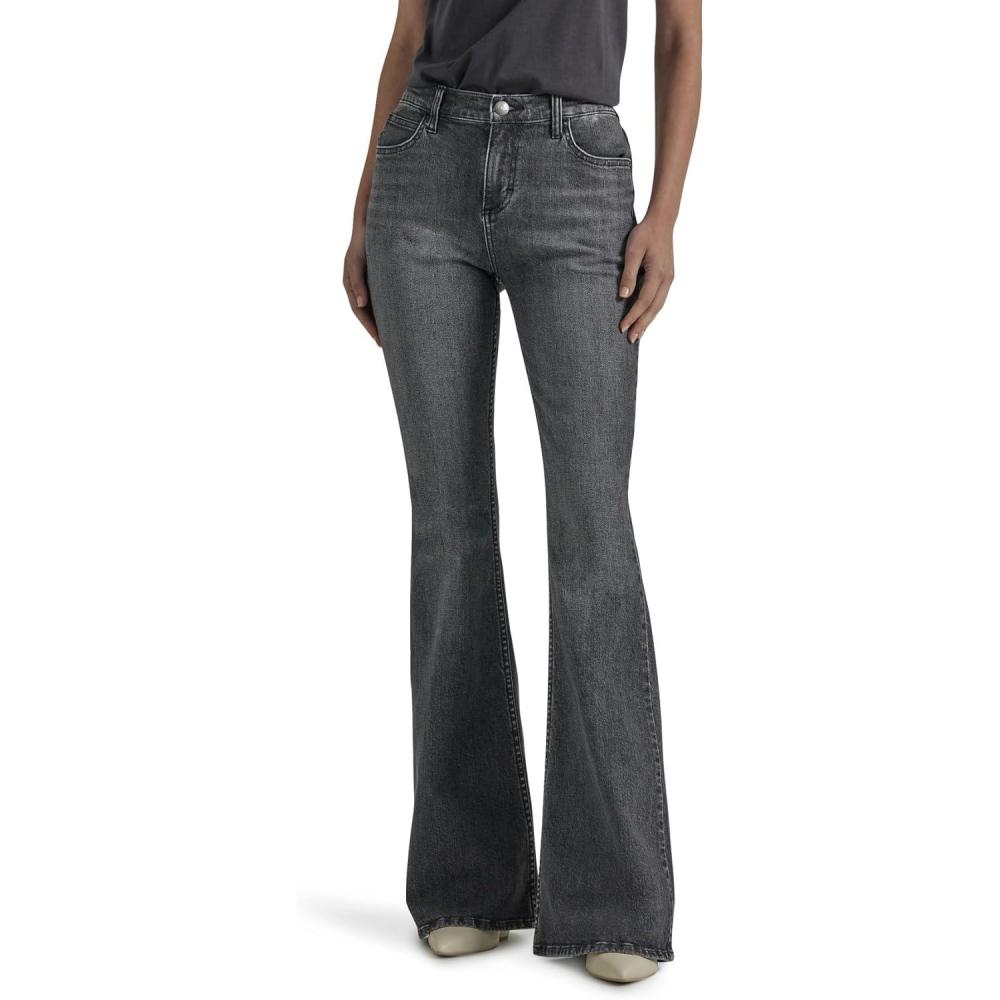 imageLee Womens Legendary Mid Rise Flare JeanBlurred Darks