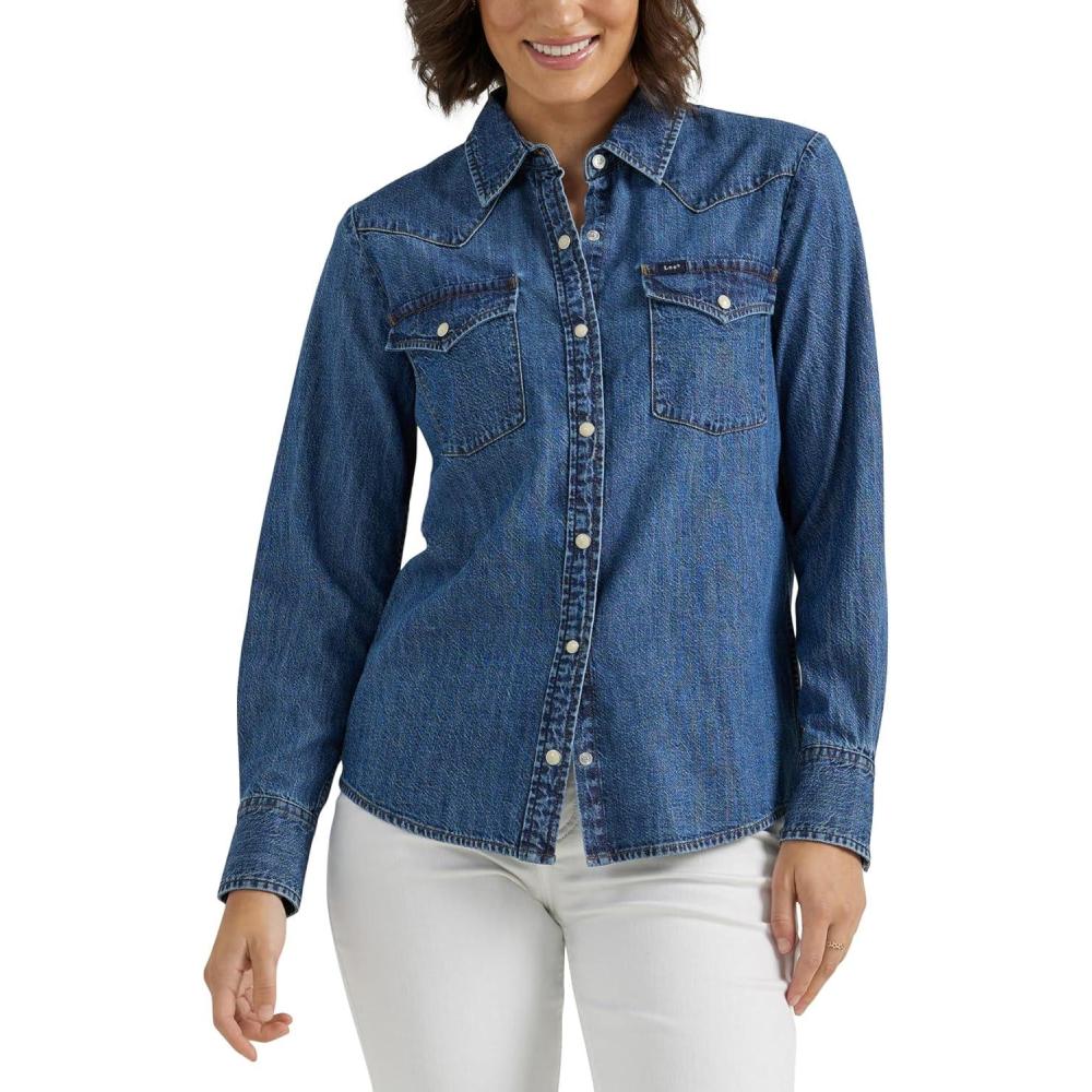 imageLee Womens Legendary Slim Fit Western Snap ShirtUnderstated Ground
