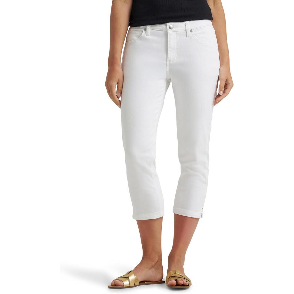 imageLee Womens Legendary Straight Capri JeanBright White