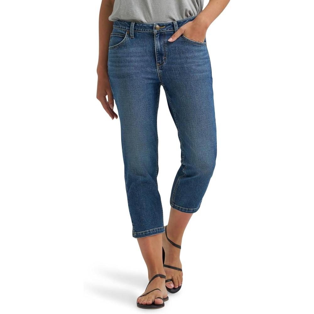 imageLee Womens Legendary Straight Capri JeanClear Nights