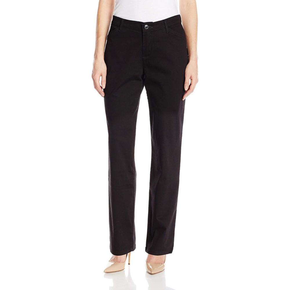 imageLee Womens Petite Relaxed Fit All Day Straight Leg PantBlack