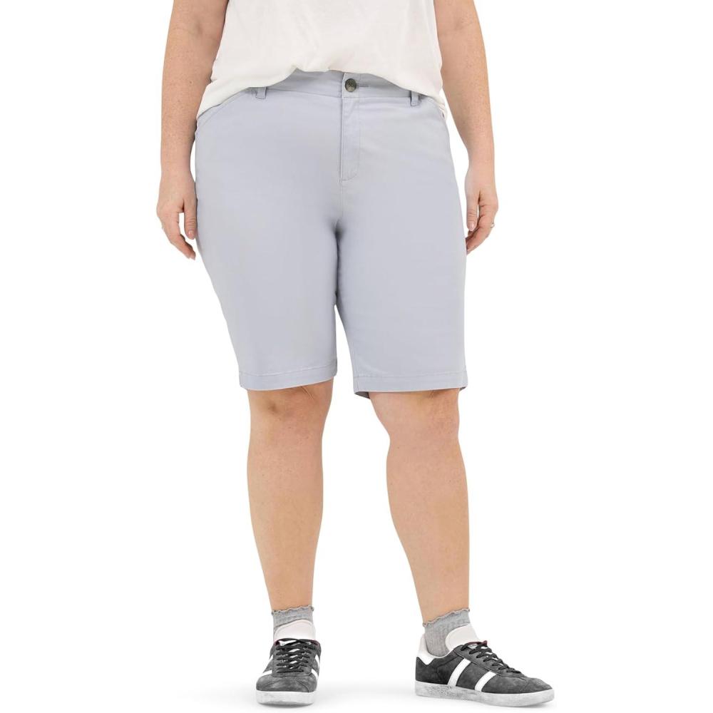 imageLee Womens Plus Size Legendary 9 Chino Bermuda ShortMaterial Gray