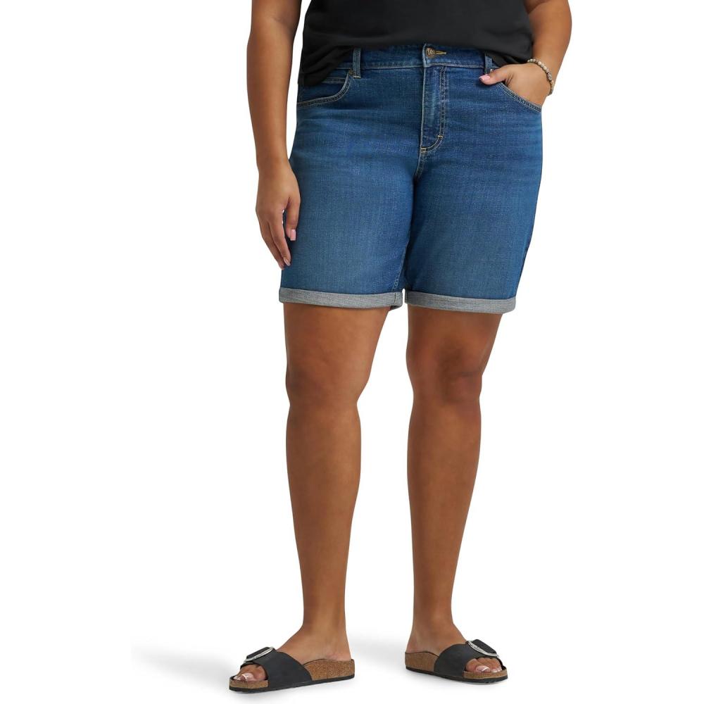 imageLee Womens Plus Size Legendary Relaxed Bermuda ShortCalm Lake