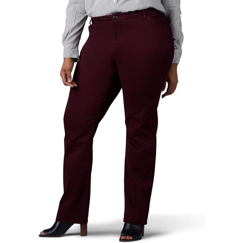 imageLee Womens Plus Size Relaxed Fit All Day Straight Leg PantRaisin
