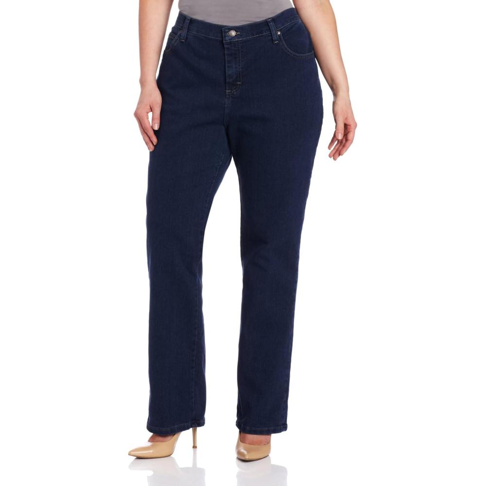imageLee Womens Plus Size Relaxed Fit Straight Leg JeanPremium Dark