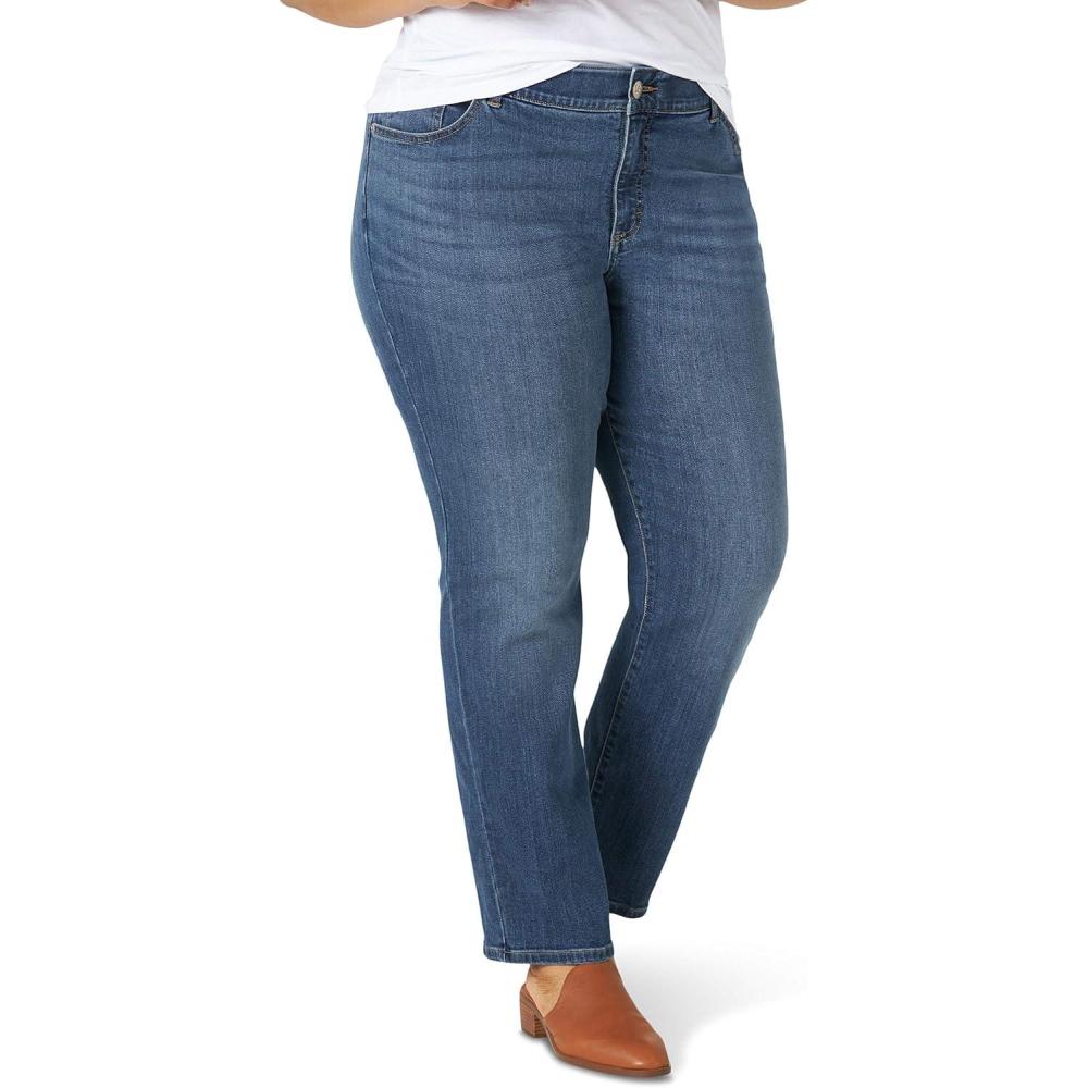 imageLee Womens Plus Size Ultra Lux Comfort with Flex Motion Straight Leg JeanSeattle