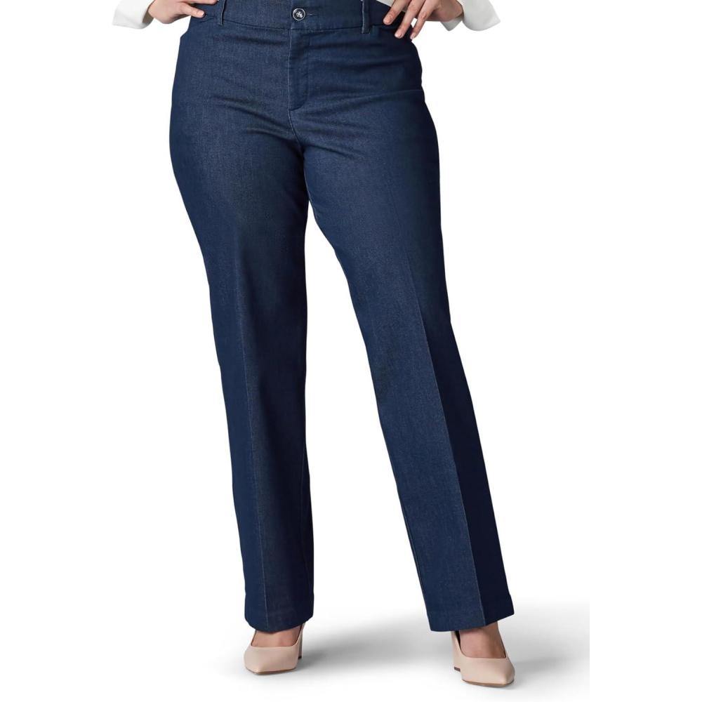imageLee Womens Plus Size Ultra Lux Comfort with Flex Motion Trouser PantIndigo Rinse