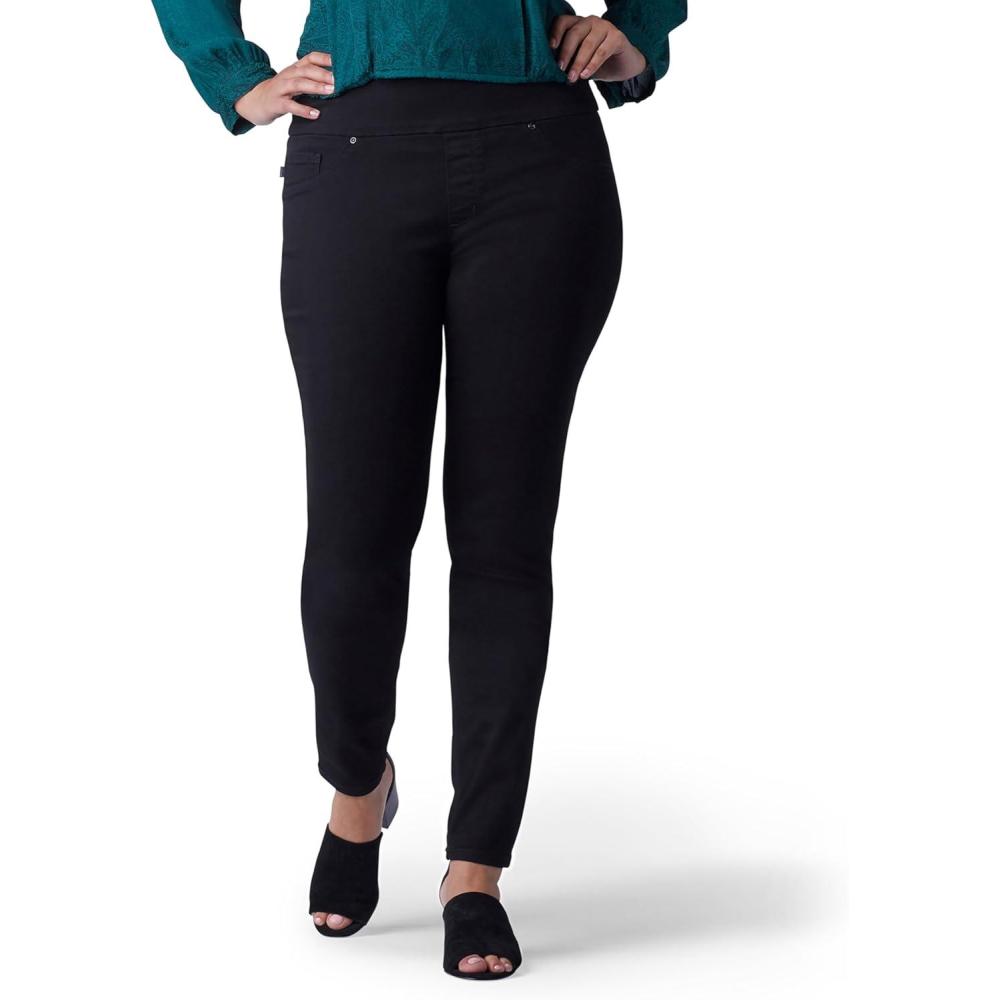imageLee Womens PlusSize Sculpting Slim Fit Skinny Leg Pull on JeanBlack