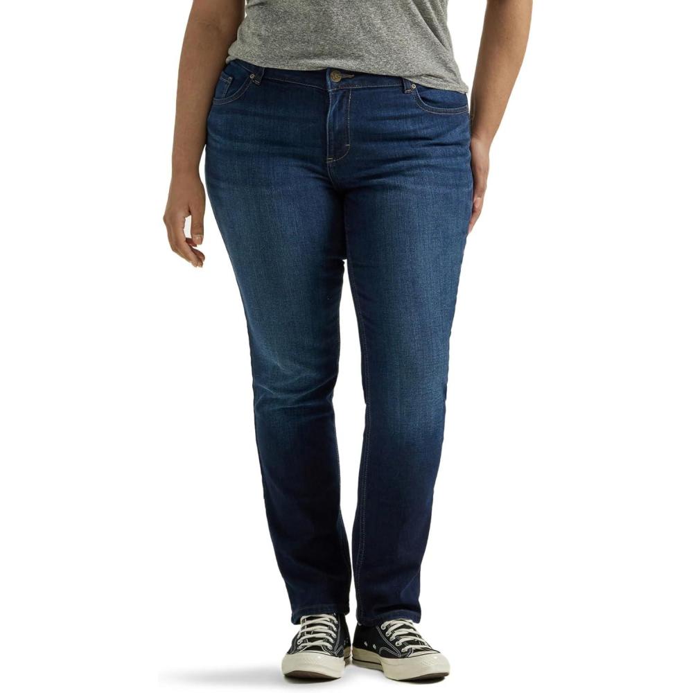 imageLee Womens Regular Fit Straight Leg JeanNightshade