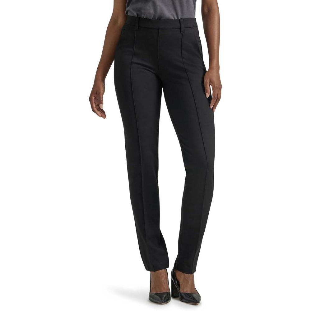 imageLee Womens Ultra Lux Comfort Any Wear Straight Leg PantUnionall Black