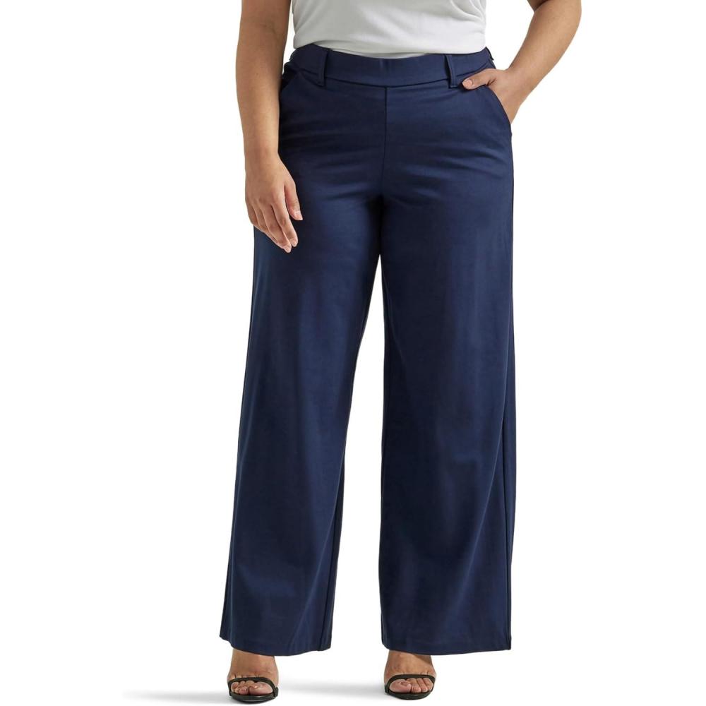 imageLee Womens Ultra Lux Comfort Any Wear Wide Leg PantEmperor Navy