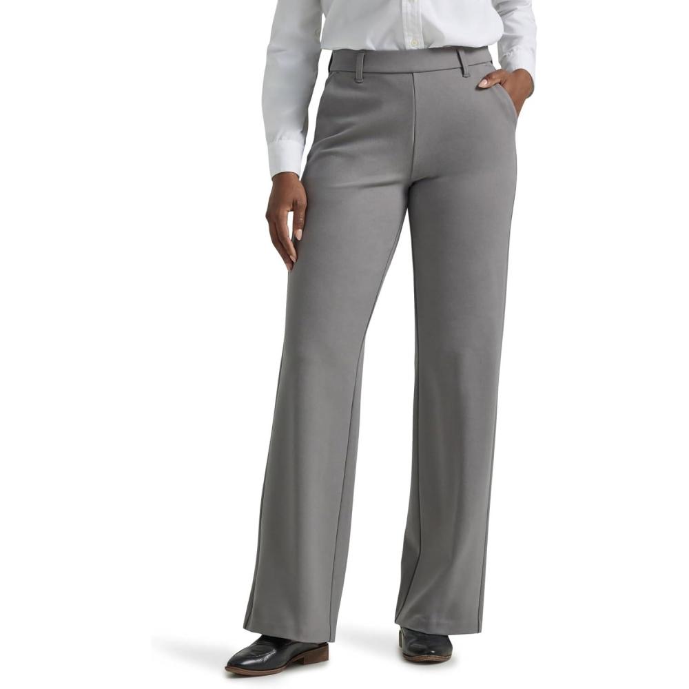 imageLee Womens Ultra Lux Comfort Any Wear Wide Leg PantHd Gray