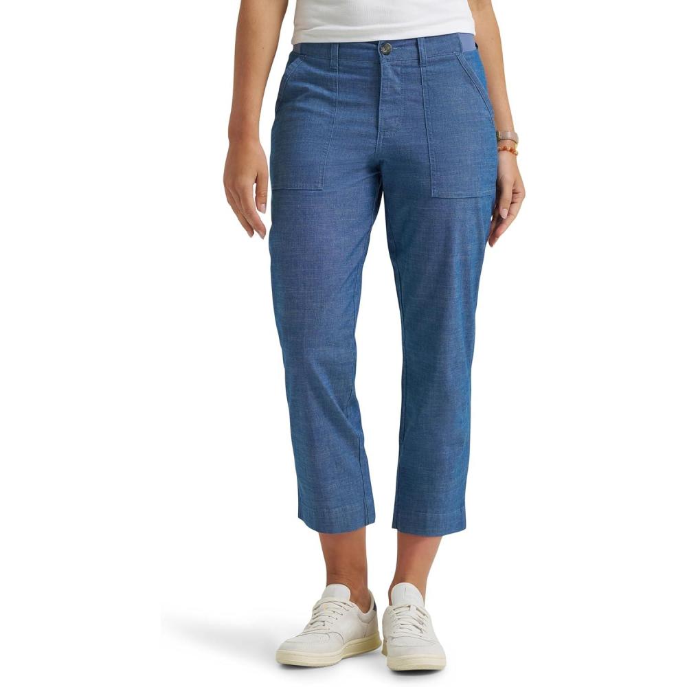imageLee Womens Ultra Lux Comfort with Flextogo Utility Capri PantChambray
