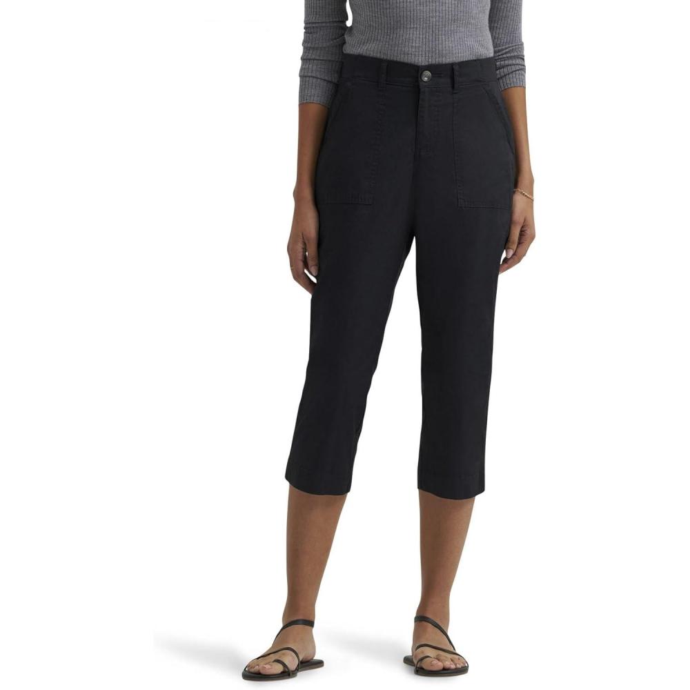 imageLee Womens Ultra Lux Comfort with Flextogo Utility Capri PantUnionall Black