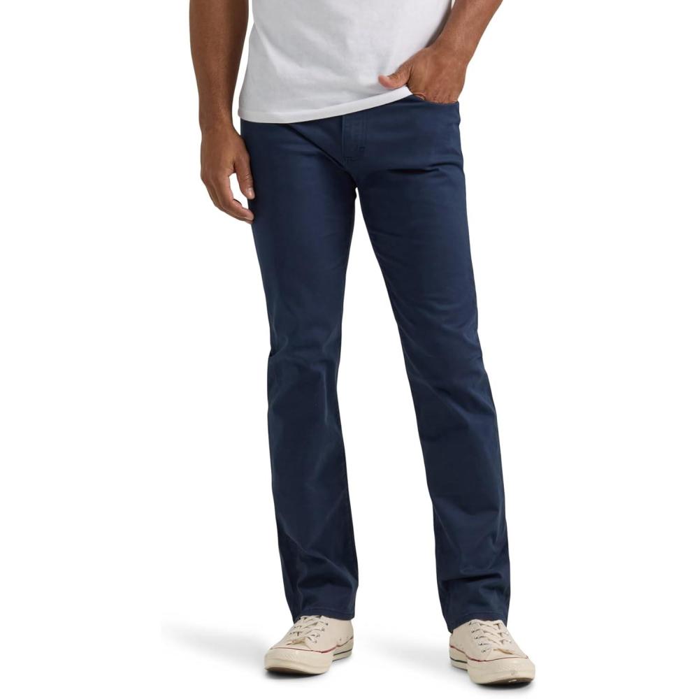 imageMens Extreme Motion Slim Straight Leg Jean 2015437Mood Indigo Twill