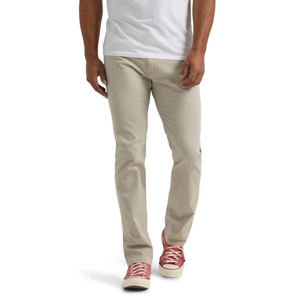 imageMens Extreme Motion Slim Straight Leg Jean 2015437Stone Twill