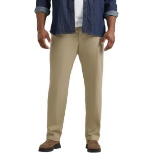 Lee Men’s Big & Tall Extreme Motion Flat Front Regular Straight Pant(Pebble)