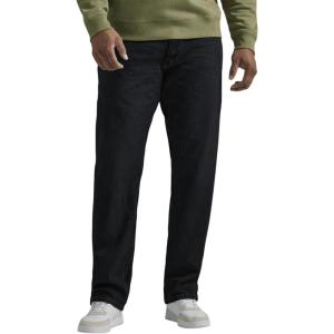 Lee Men’s Big & Tall Legendary Relaxed Straight Jean(Overdye Black)
