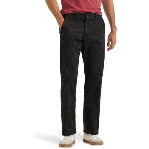 Lee Men’s Extreme Motion Flat Front Regular Straight Pant(Black)