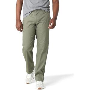Lee Men’s Extreme Motion Flat Front Regular Straight Pant(Muted Olive)