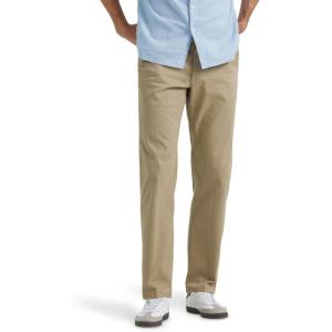 Lee Men’s Extreme Motion Flat Front Regular Straight Pant(Original Khaki)
