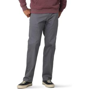 Lee Men’s Extreme Motion Flat Front Regular Straight Pant(Painter Gray)
