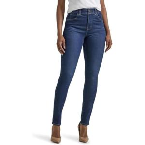 Lee Women’s High Rise Skinny Jeans(Deepest Dark)