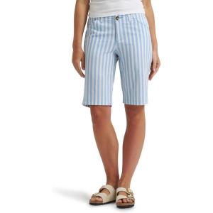 Lee Women’s Legendary 9″ Chino Bermuda Short(Bright White/Halogen Stripe)
